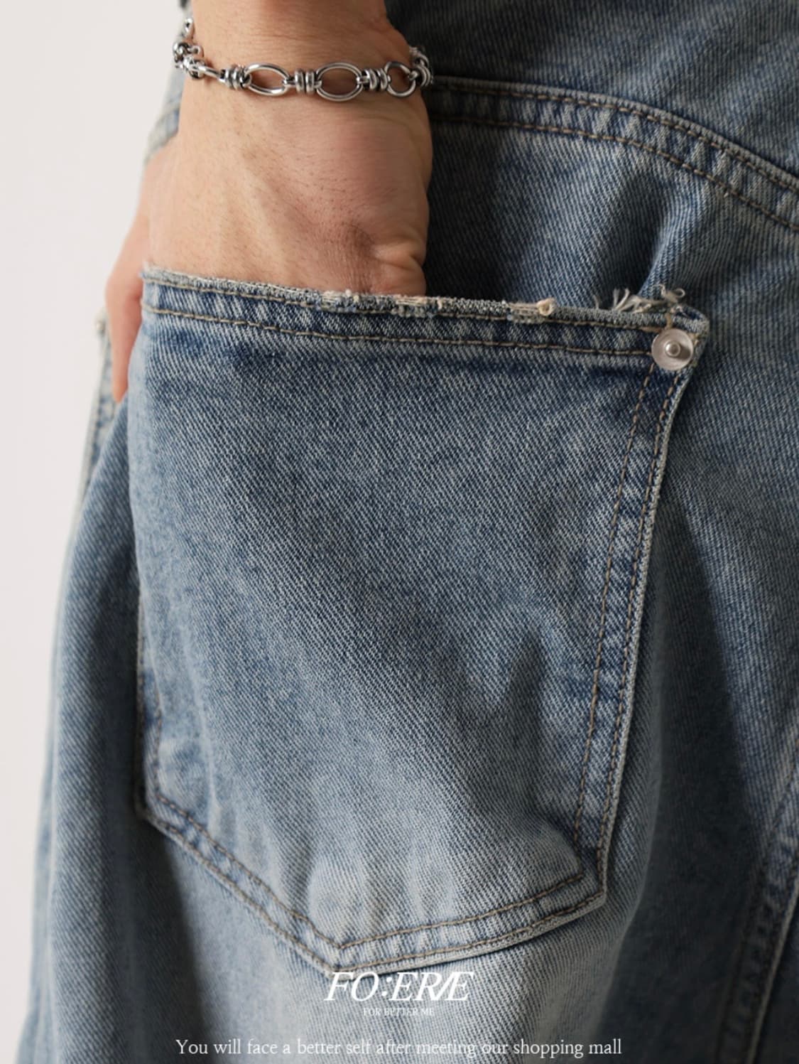 Infinity washing denim pants (lightblue) 상품이미지3