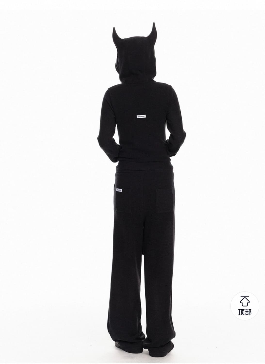 JIKOO 지쿠 셋업 상하이 중국 갸루 정품 악마 뿔 후드집업 팬츠 m 상품이미지4