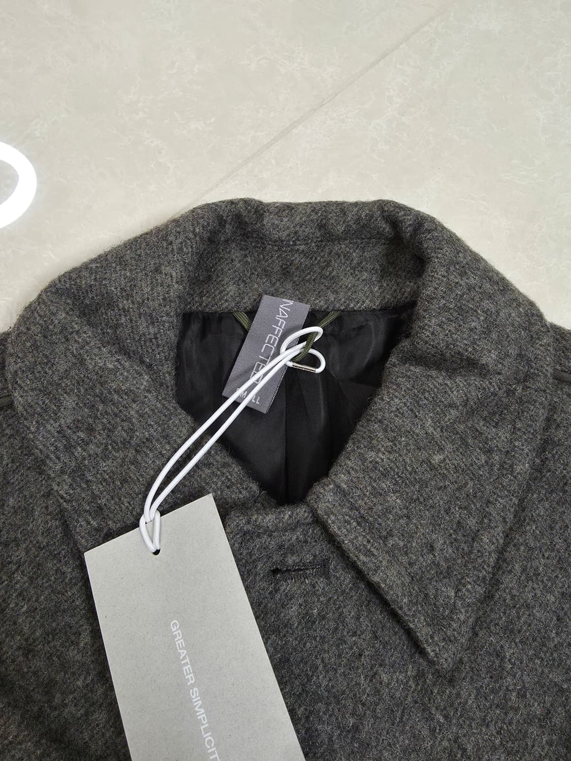 언어펙티드 piped single coat olive grey 상품이미지4