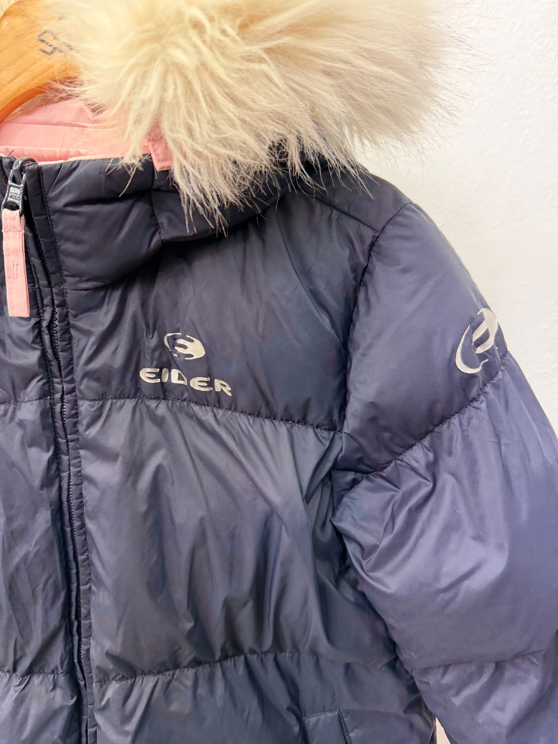 정품) 아이더 키즈 양면 후드 구스패딩 140 상품이미지4