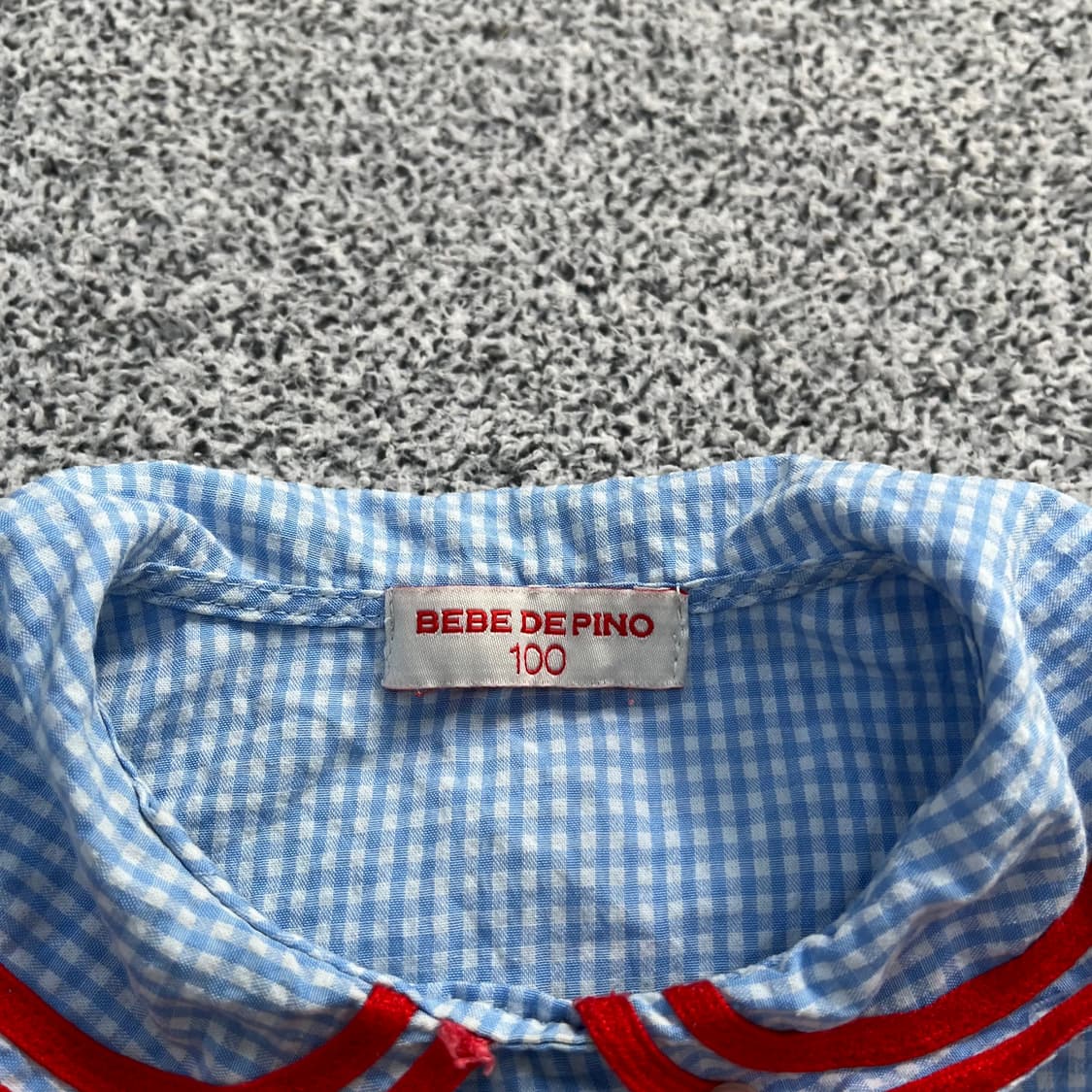 100 베베드피노 키즈 체크 원피스 0403M 상품이미지2