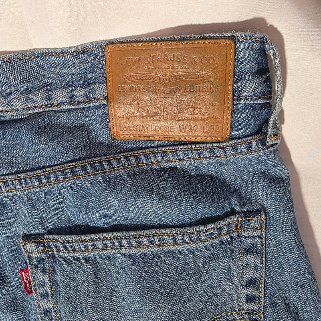 [W32L32]리바이스 프리미엄 STAY LOOSE 원턱 데님팬츠 상품이미지6