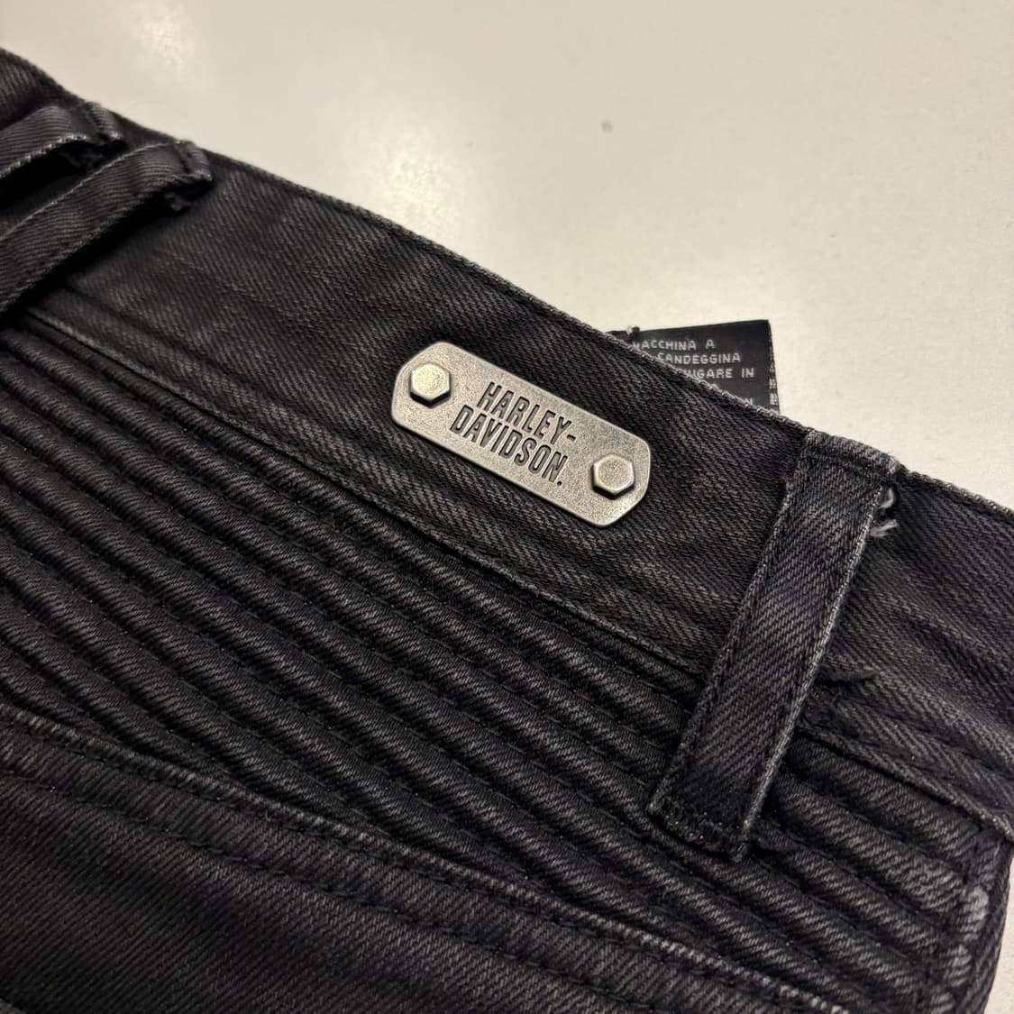[32] 할리데이비슨 블랙 워싱 바이커 데님 팬츠 C681 상품이미지5