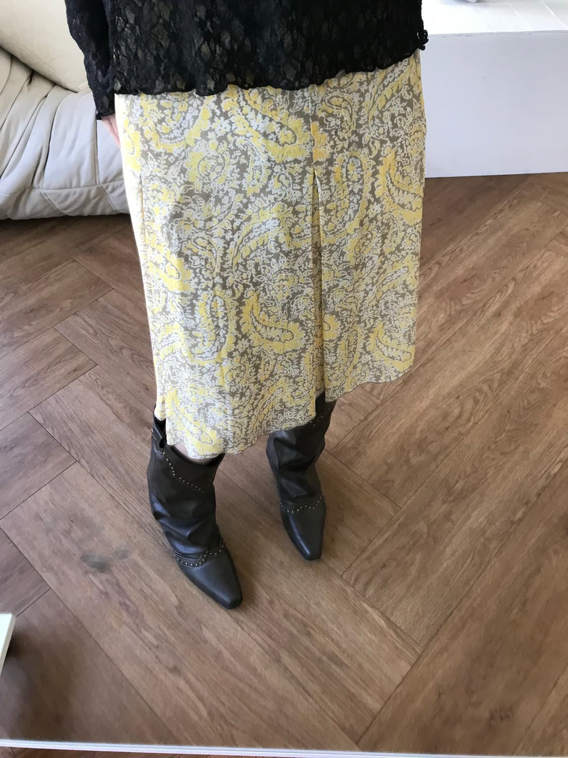 vintage pattern skirt 상품이미지1