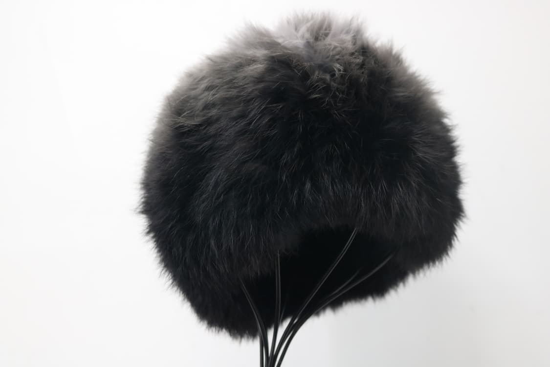 CA4LA 카시라 그라데이션 리얼 래빗 퍼 니트 버킷햇 상품이미지4