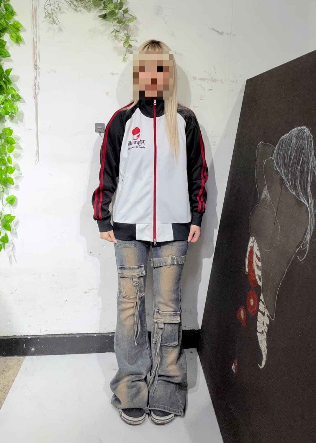 일본 빈티지 루니툰즈 프린팅 져지 트랙탑 M 상품이미지2