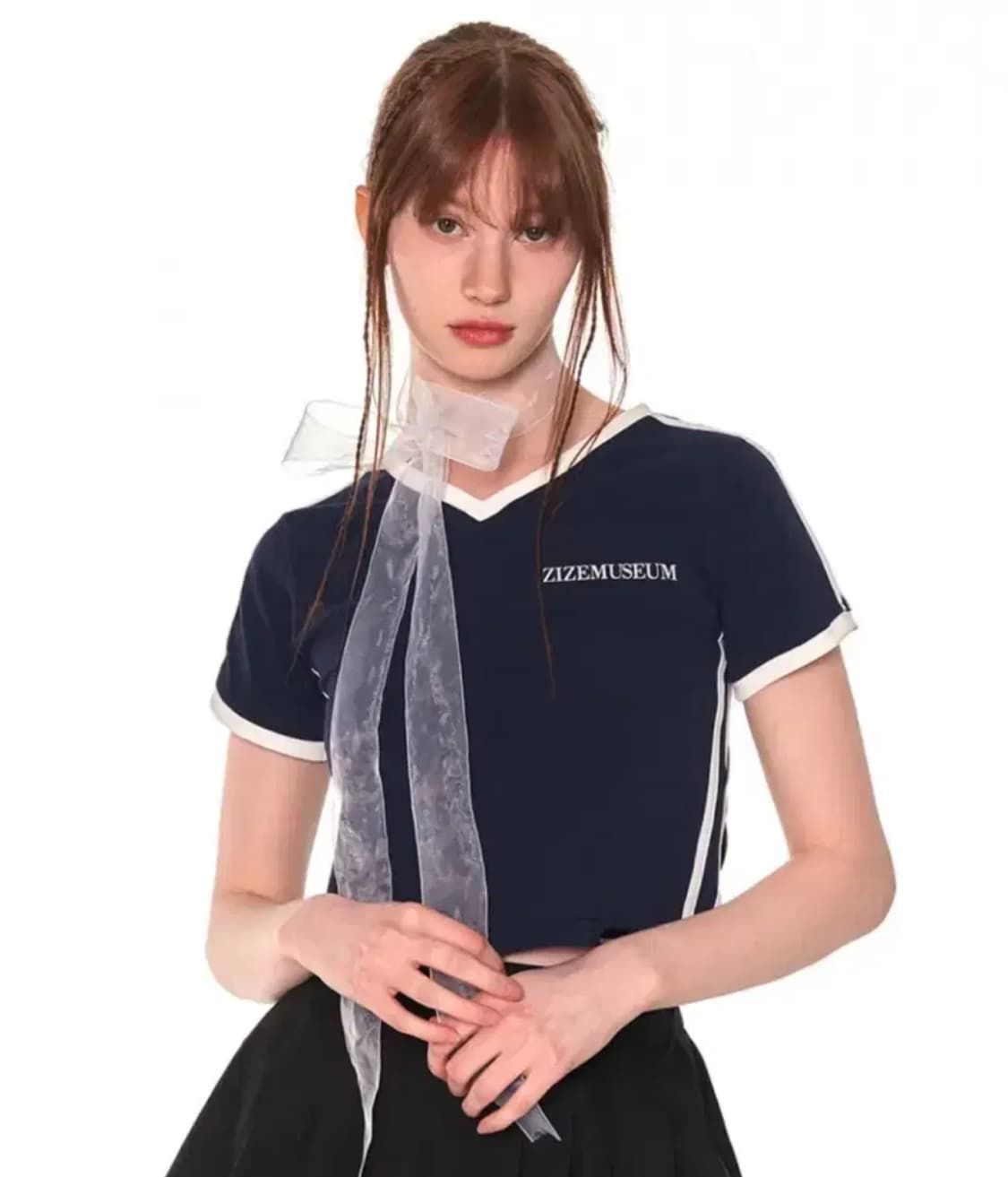 지제뮤지엄 반팔 V LINE SPORTY T-SHIRTS 상품이미지1