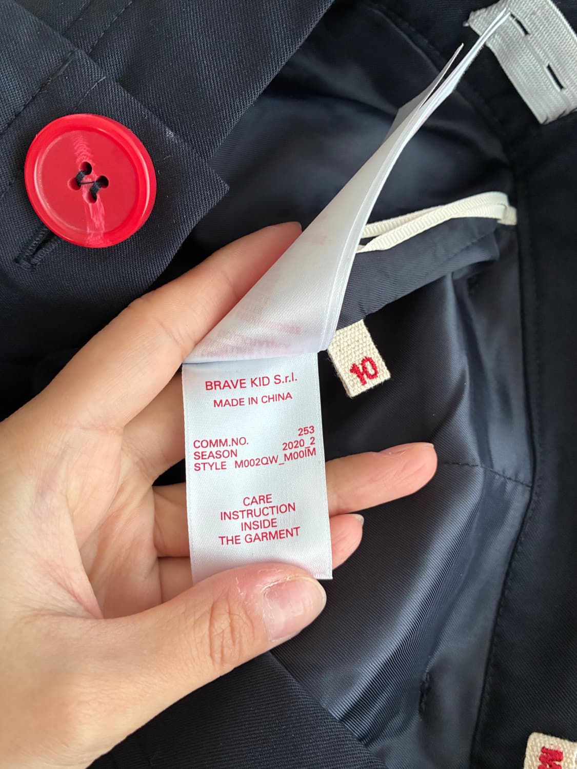 10) 마르니 키즈 와이드 핀턱 팬츠 네이비 상품이미지6