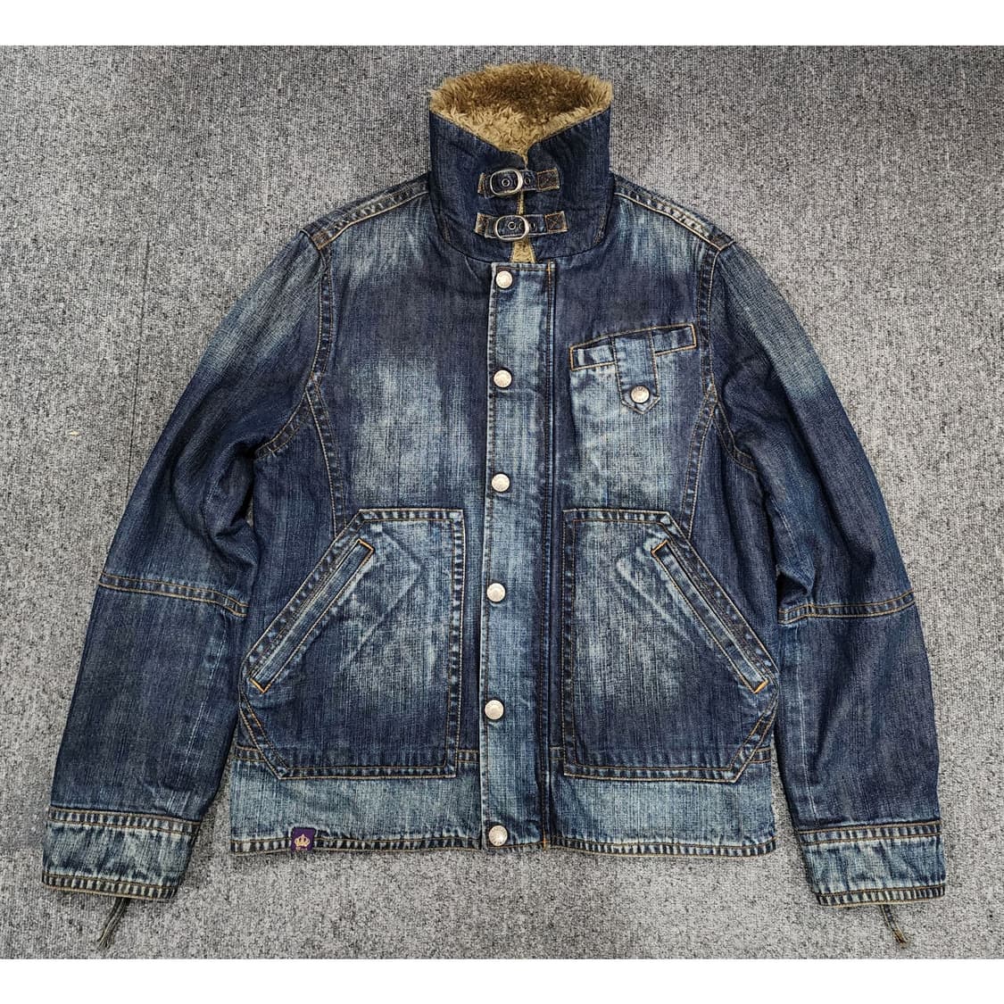데얼스 빈티지 워싱 쉐르파 데님 자켓 L 상품이미지1