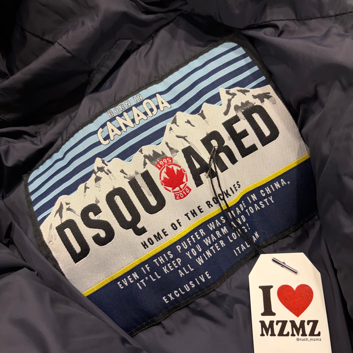 [M] DSQUARED 디스퀘어드 네이비 퍼 패딩 자켓 B266 상품이미지9