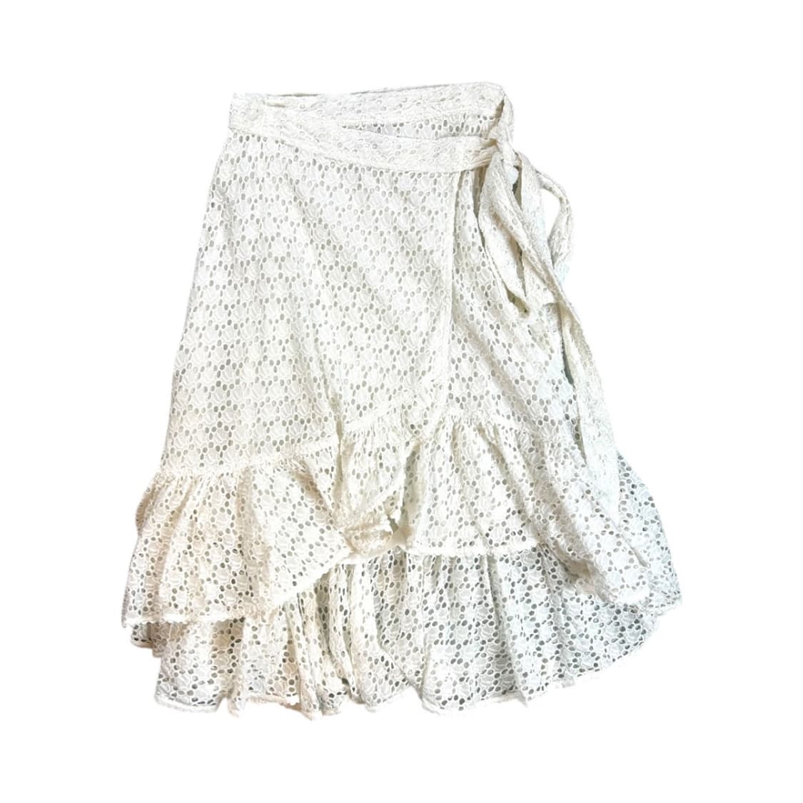 W-M) 폴로 랄프로렌 코튼 레이스 랩 스커트 화이트 BS-P-- 상품이미지5
