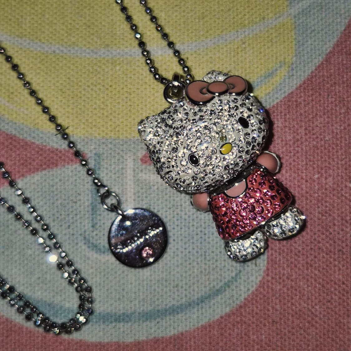 11s 한정 키티 x 스와로브스키 파베 인형 목걸이 상품이미지4