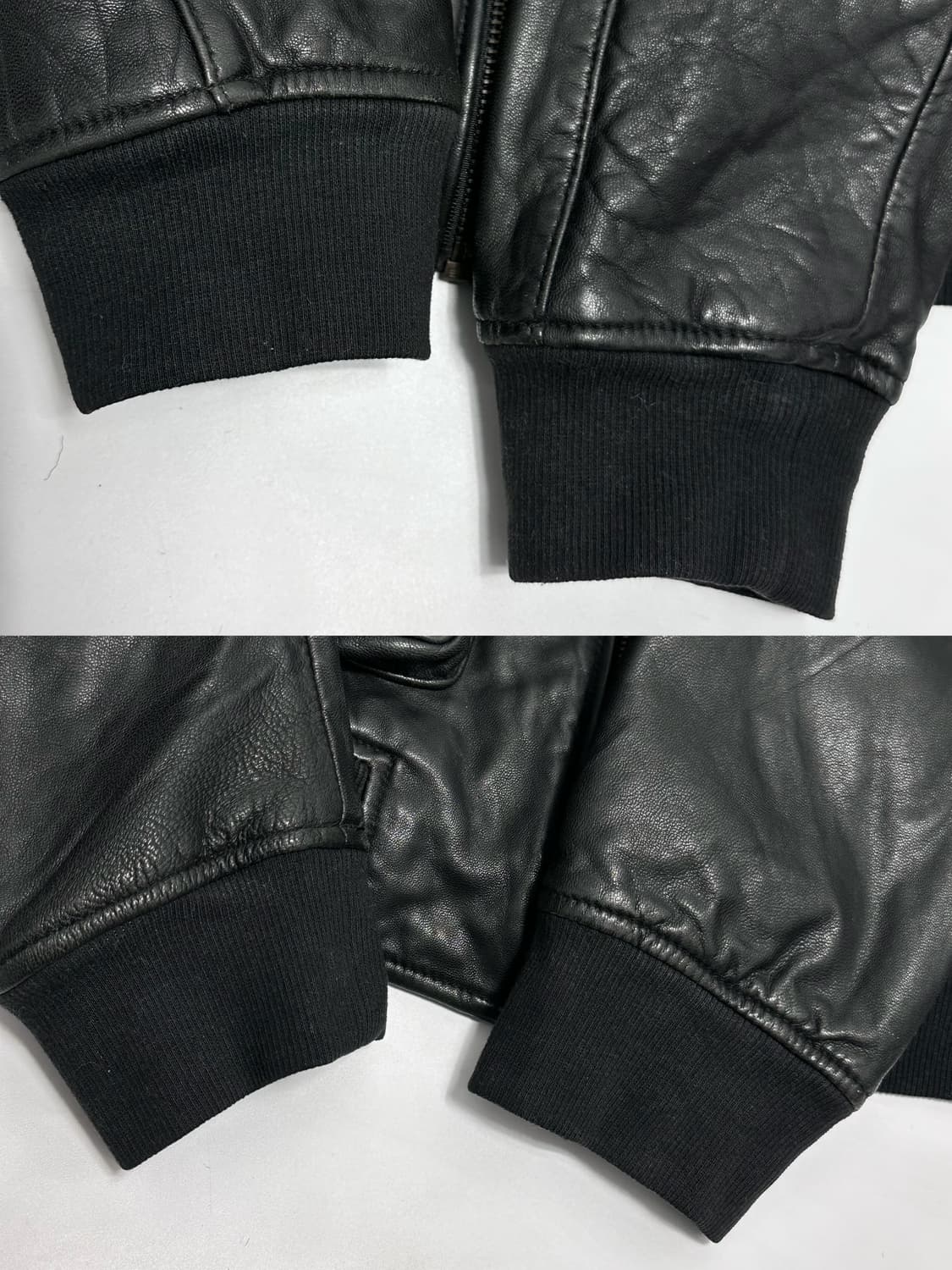 빈티지 양가죽 밀리터리 레더 봄버자켓 상품이미지6