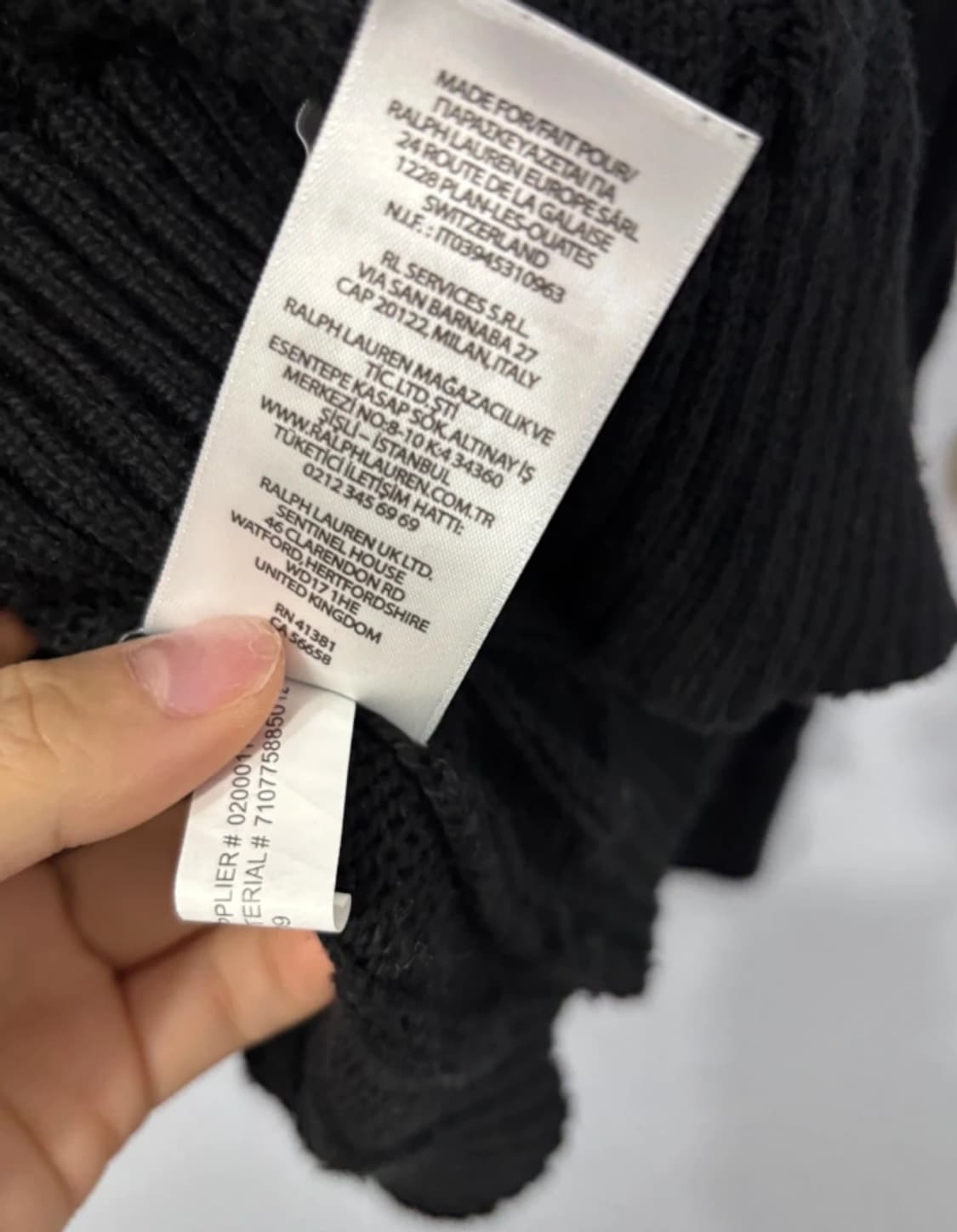 폴로 랄프로렌 케이블 니트 블랙 100 상품이미지8