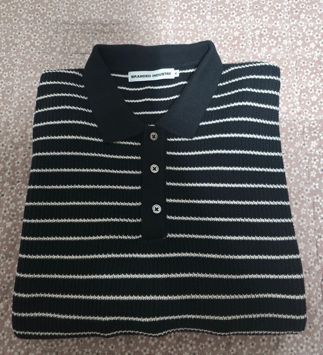 브랜디드 하드 트위스트 라운지 카라 코튼 니트 
M 상품이미지5