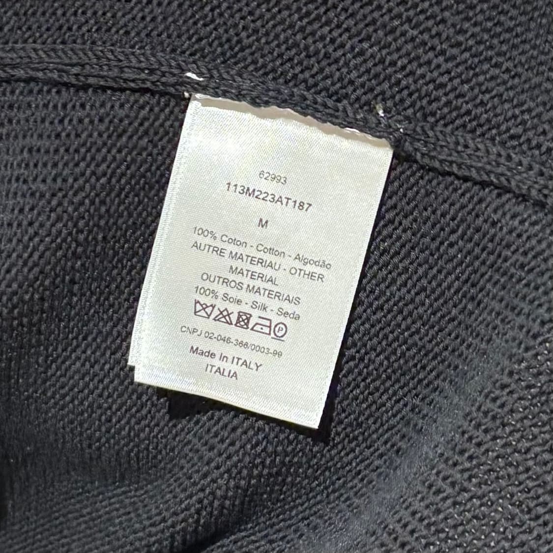 A+ / M (100) 디올 오블리크 인서트 니트집업 블랙 상품이미지3