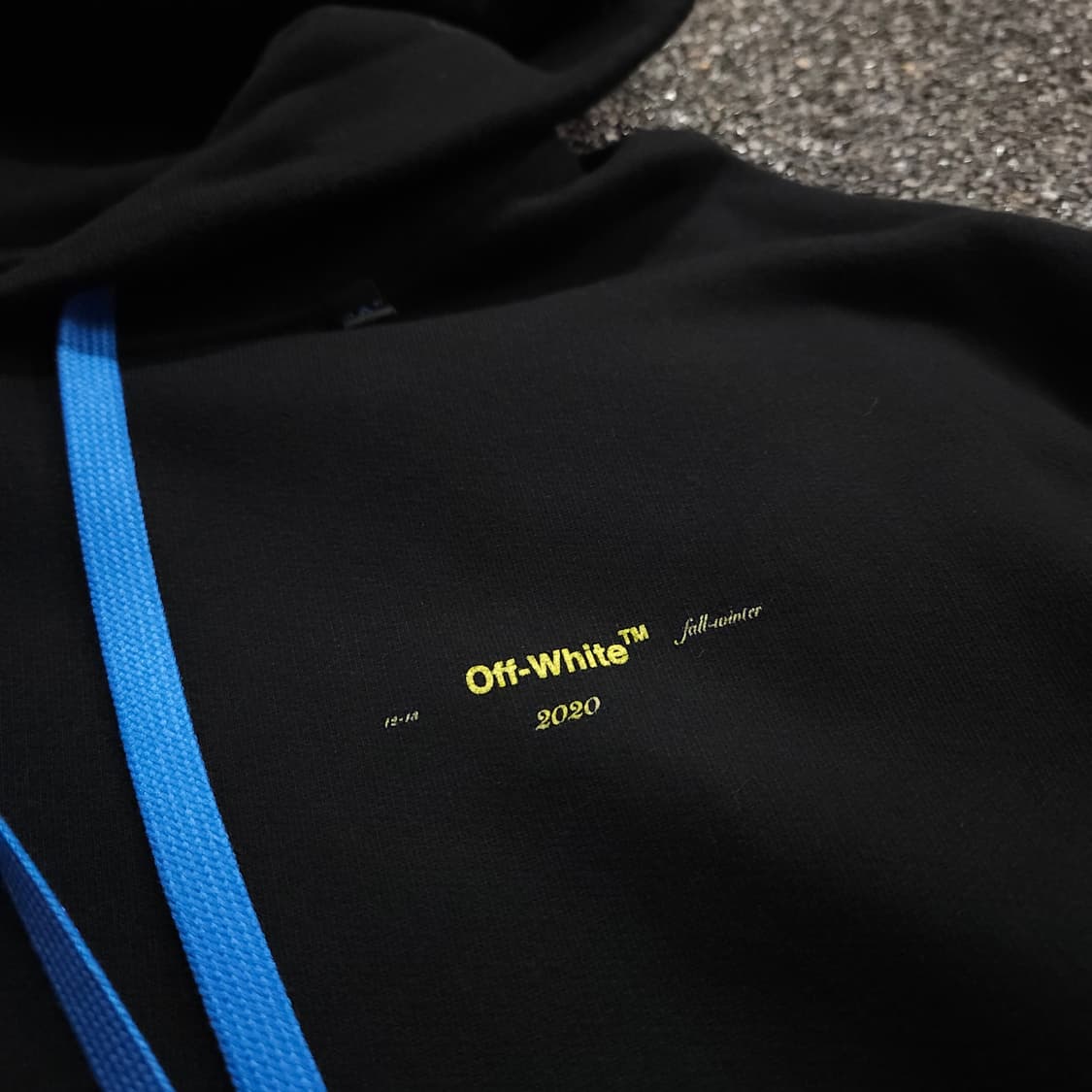 오프화이트 아크릴 애로우 빅로고 후드 티셔츠 (XL) 상품이미지3