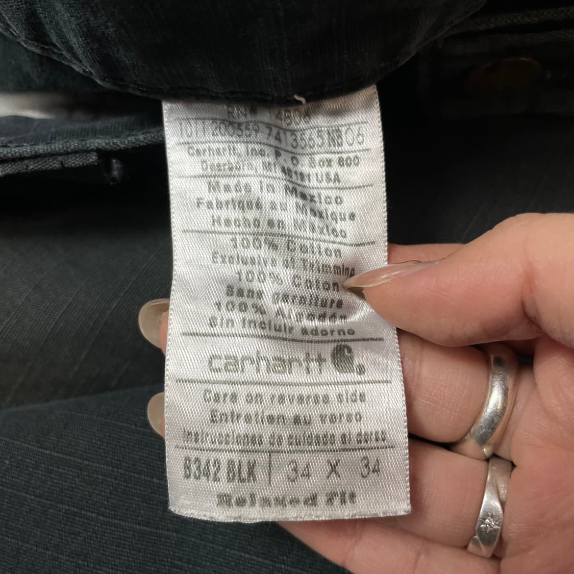 (34) 칼하트 딥카키 카고 데님 팬츠 상품이미지7