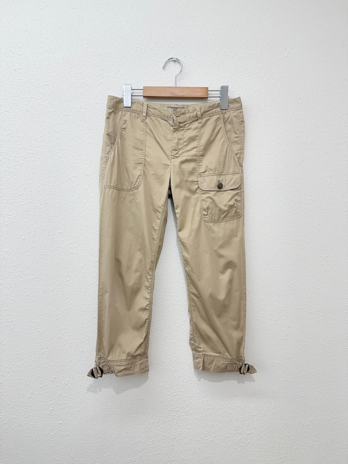 빈티지 GAP 베이지 로우라이즈 버클 카프리 팬츠 상품이미지1