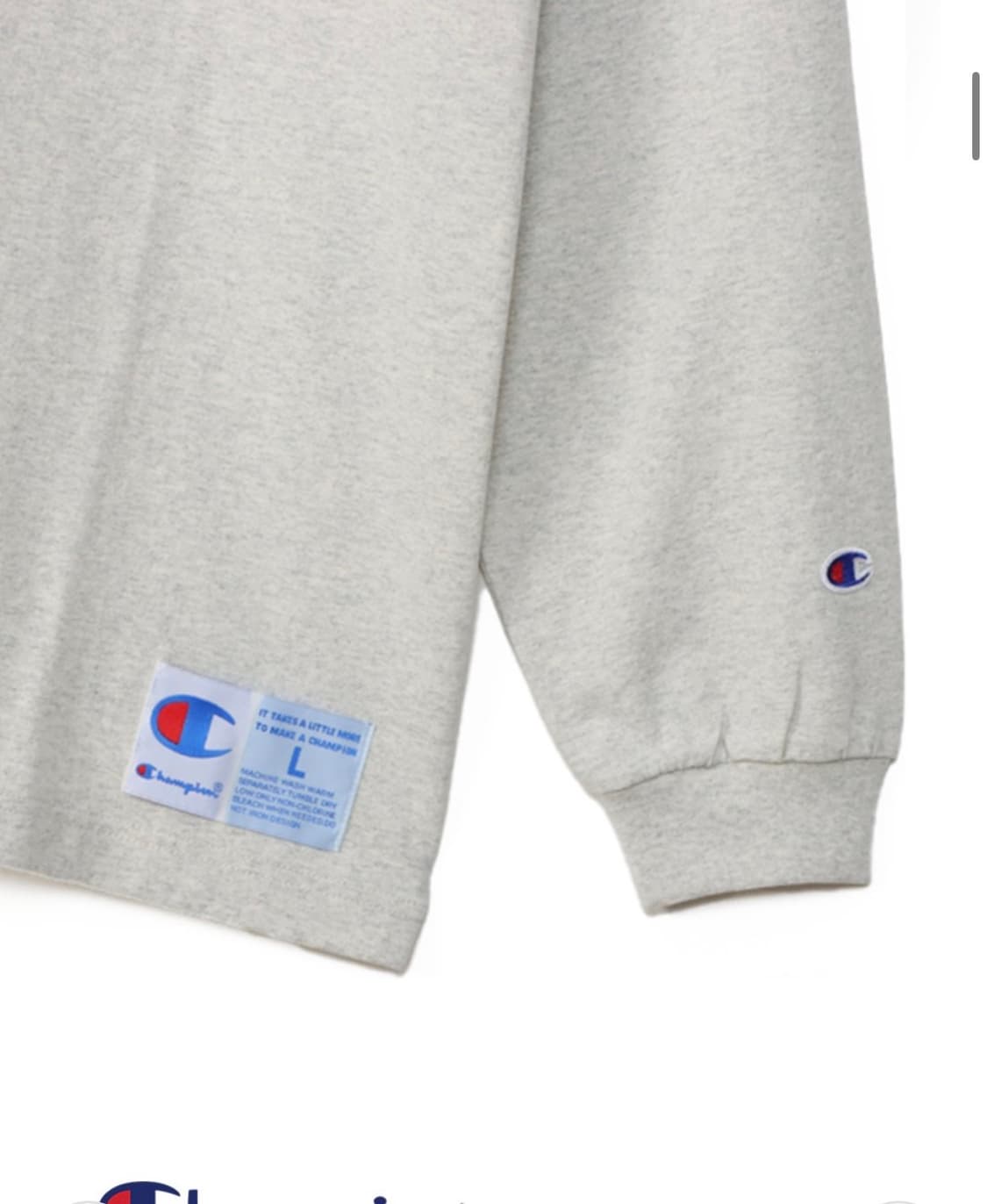 챔피온 C로고 오버핏 조그택 롱슬리브 티셔츠 Oatmeal 상품이미지3