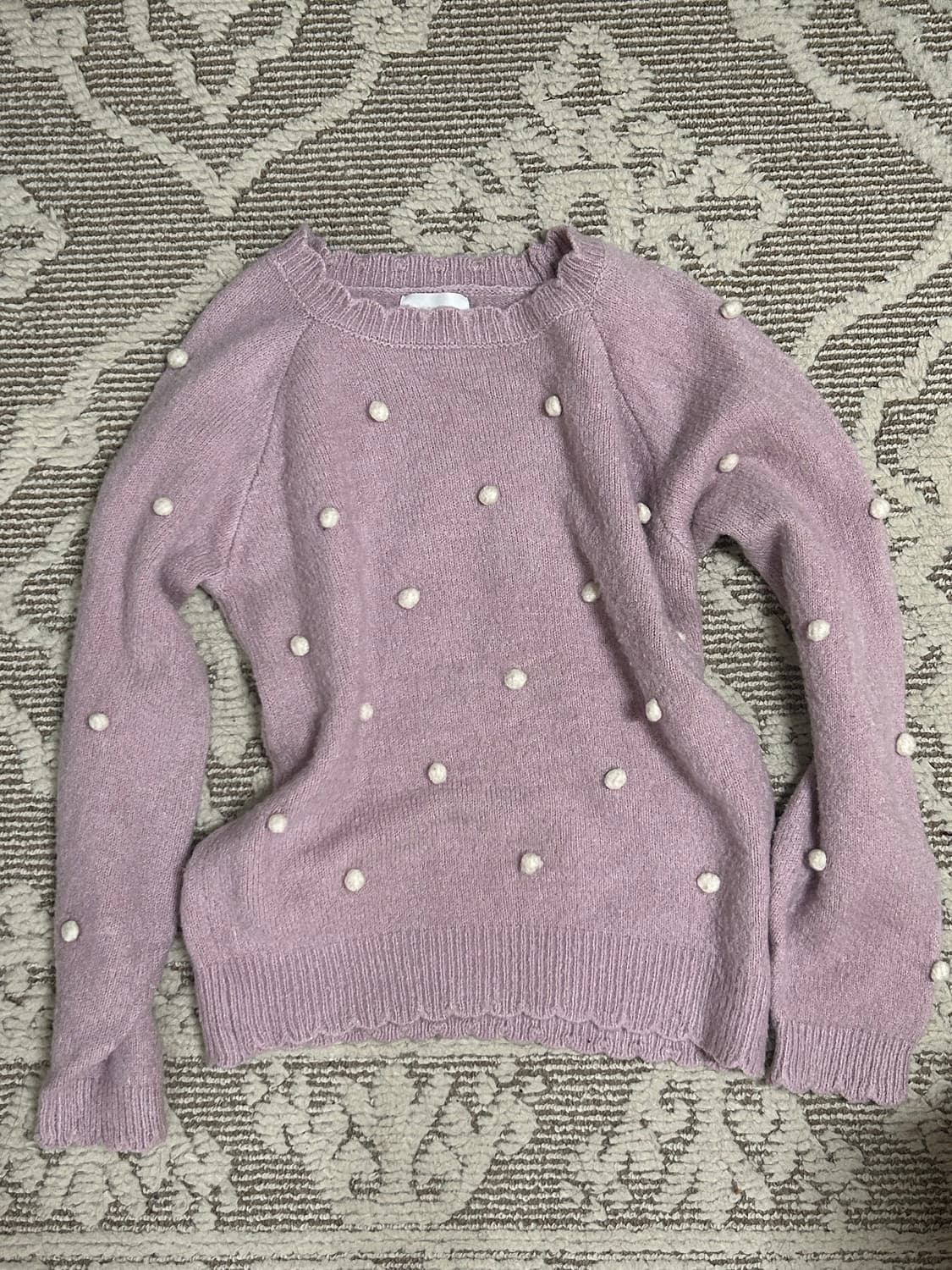 모리걸 딸기우유 핑크 폼폼니트 상품이미지1