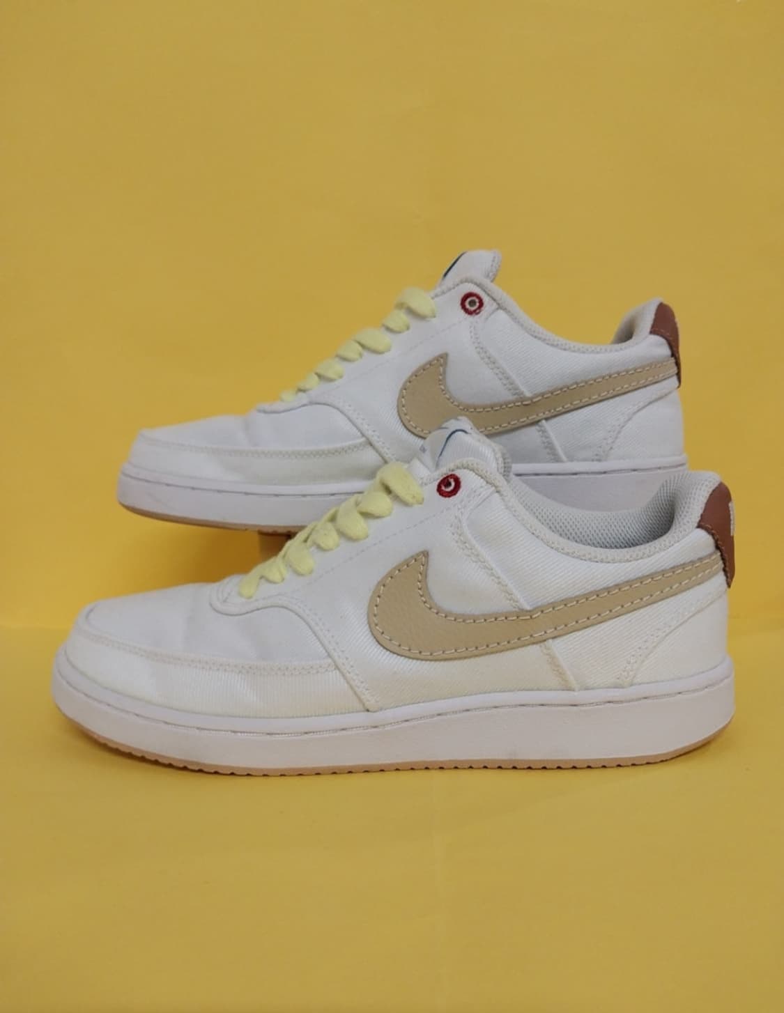 남성 나이키 코트 비전 로우 캔버스 화이트 세서미 운동화 (240) 상품이미지1