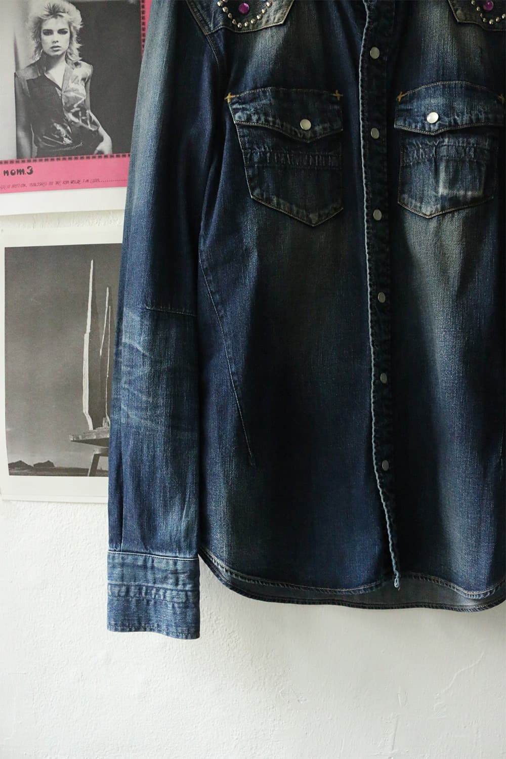 넘버나인 웨스턴 스터드 데님 셔츠 상품이미지6