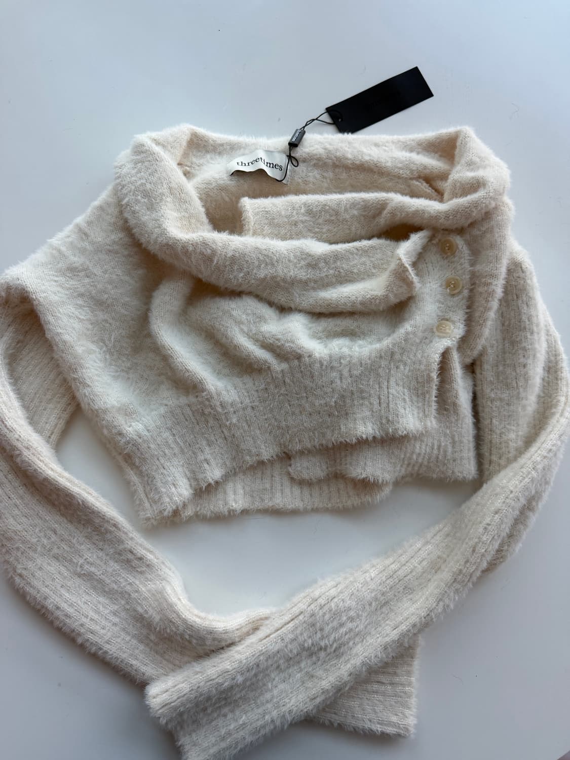 쓰리타임즈 랩 니트 가디건 상품이미지2