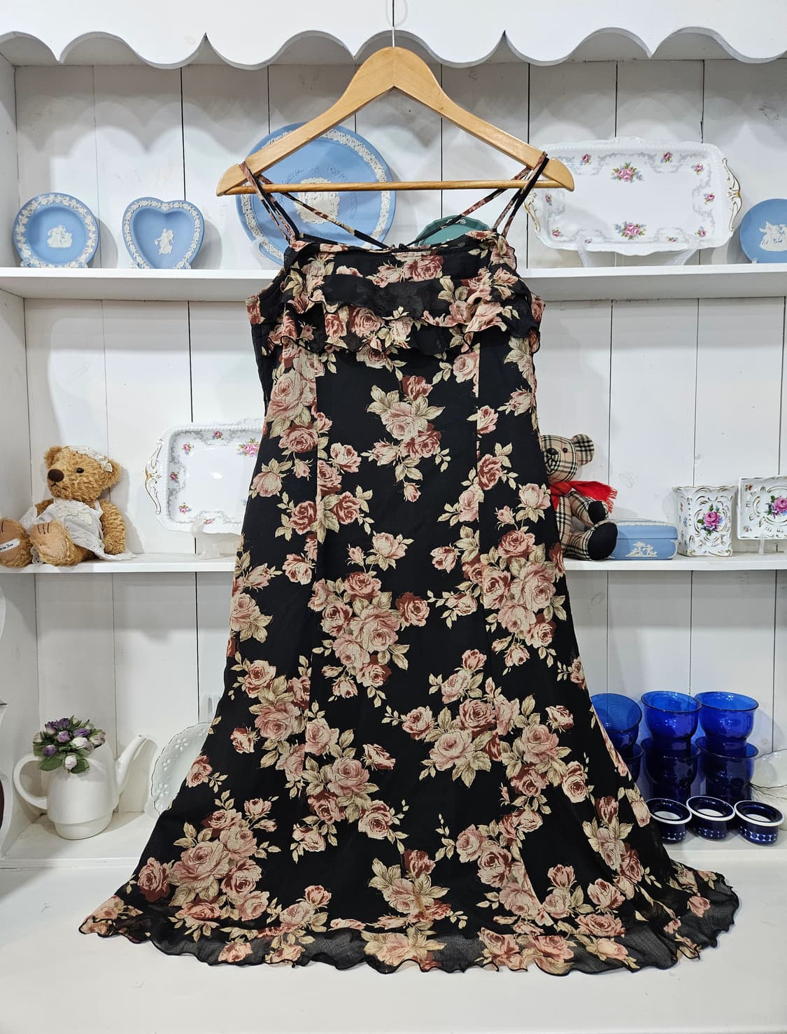 LEST ROSE 로즈 쉬폰 끈원피스 빈티지 상품이미지1