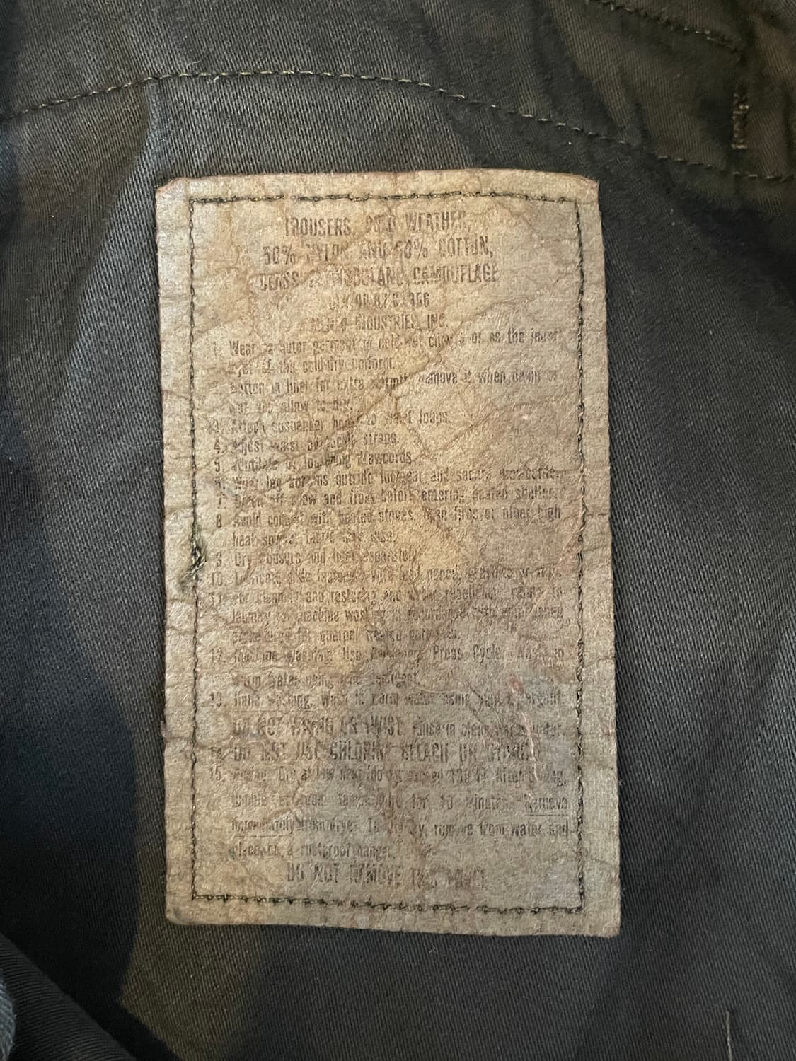 M65 필드 WINFIELD INDUSTRIES 카고 밀리터리 팬츠 상품이미지3