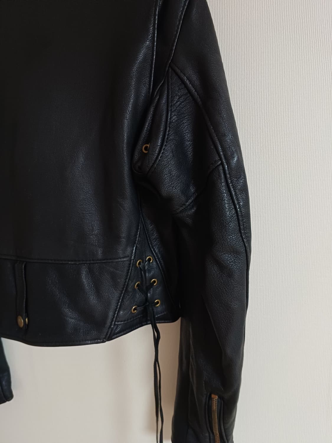 90s DKNY 가죽 라이더 레더자켓 블랙 생로랑 셀린느 에디슬리먼 상품이미지8