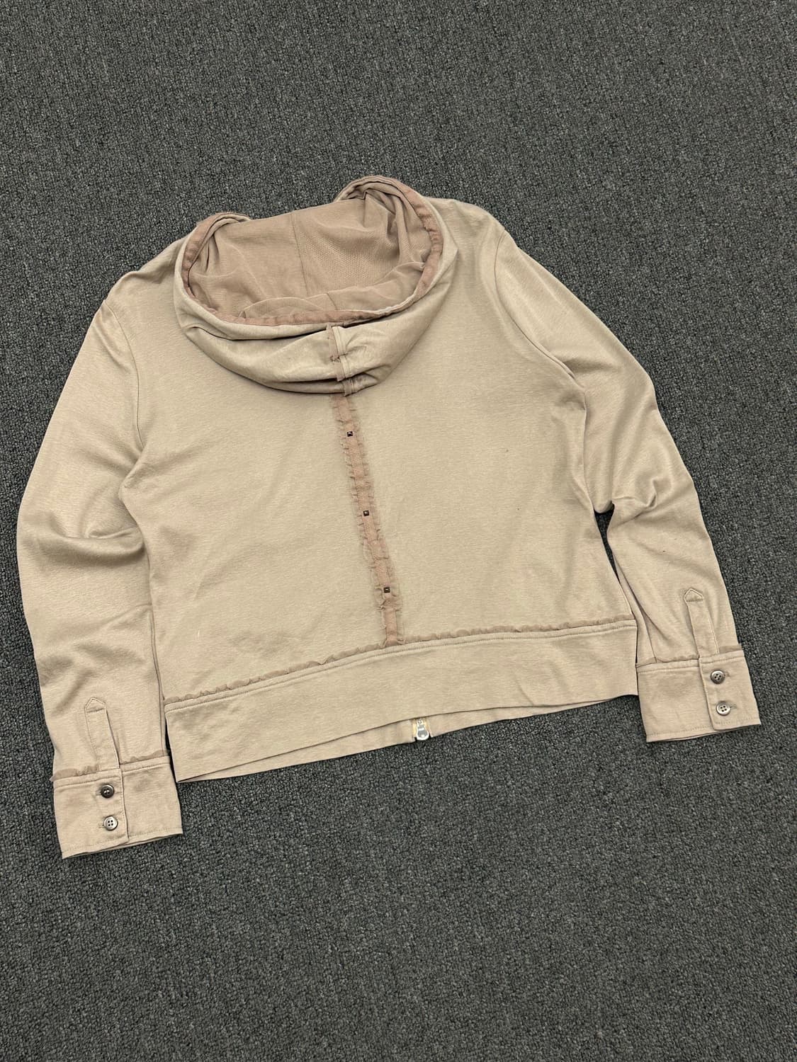 40)Japanese vintage 여성 스터드 트리밍 러플 디테일 후드 상품이미지8