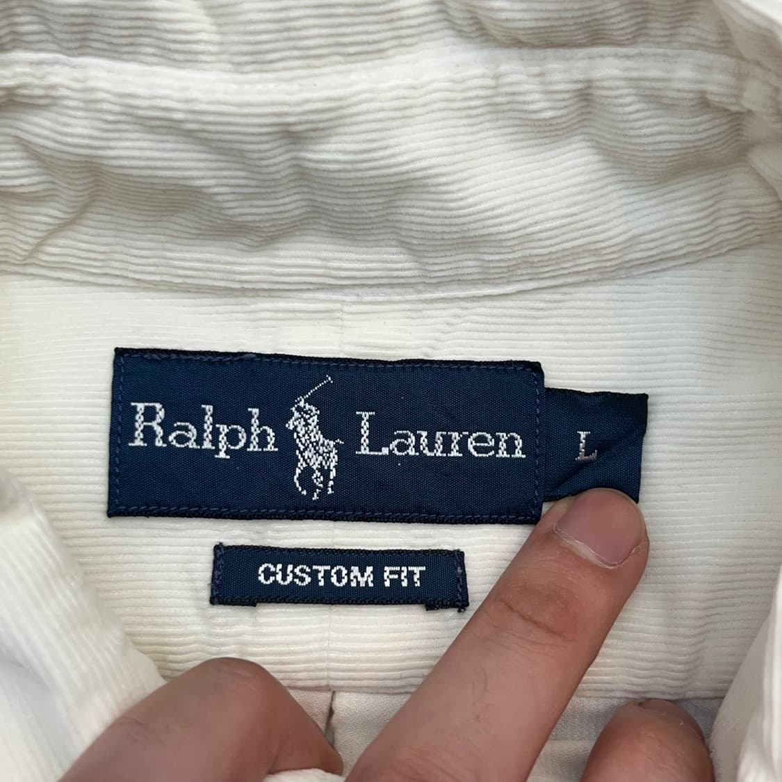 폴로랄프로렌 남성 커스텀핏 코듀로이 셔츠 (L) 상품이미지3