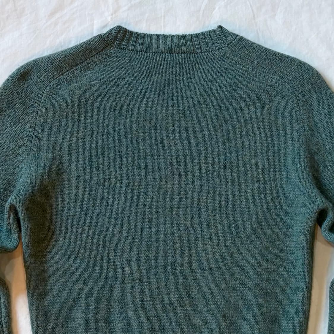 [M] 80s Saxony 셰틀랜드 퓨어 뉴 울 라운드 넥 니트 상품이미지7
