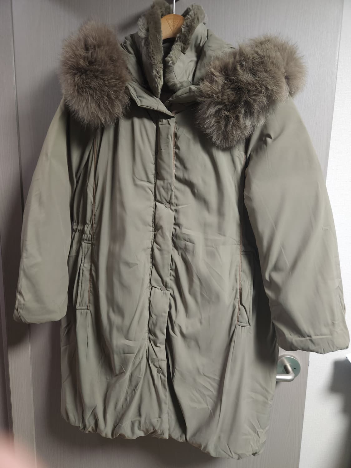 헤지스 거위털 롱 패딩 푸퍼코트, M 상품이미지1