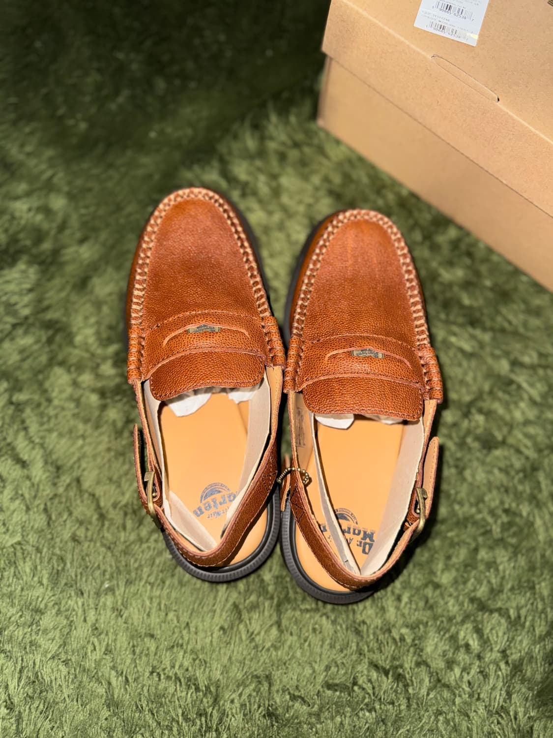 [UK7, 260] 닥터마틴 페니 로퍼 펜톤 슬링 백 레더 브라운 탄 상품이미지3