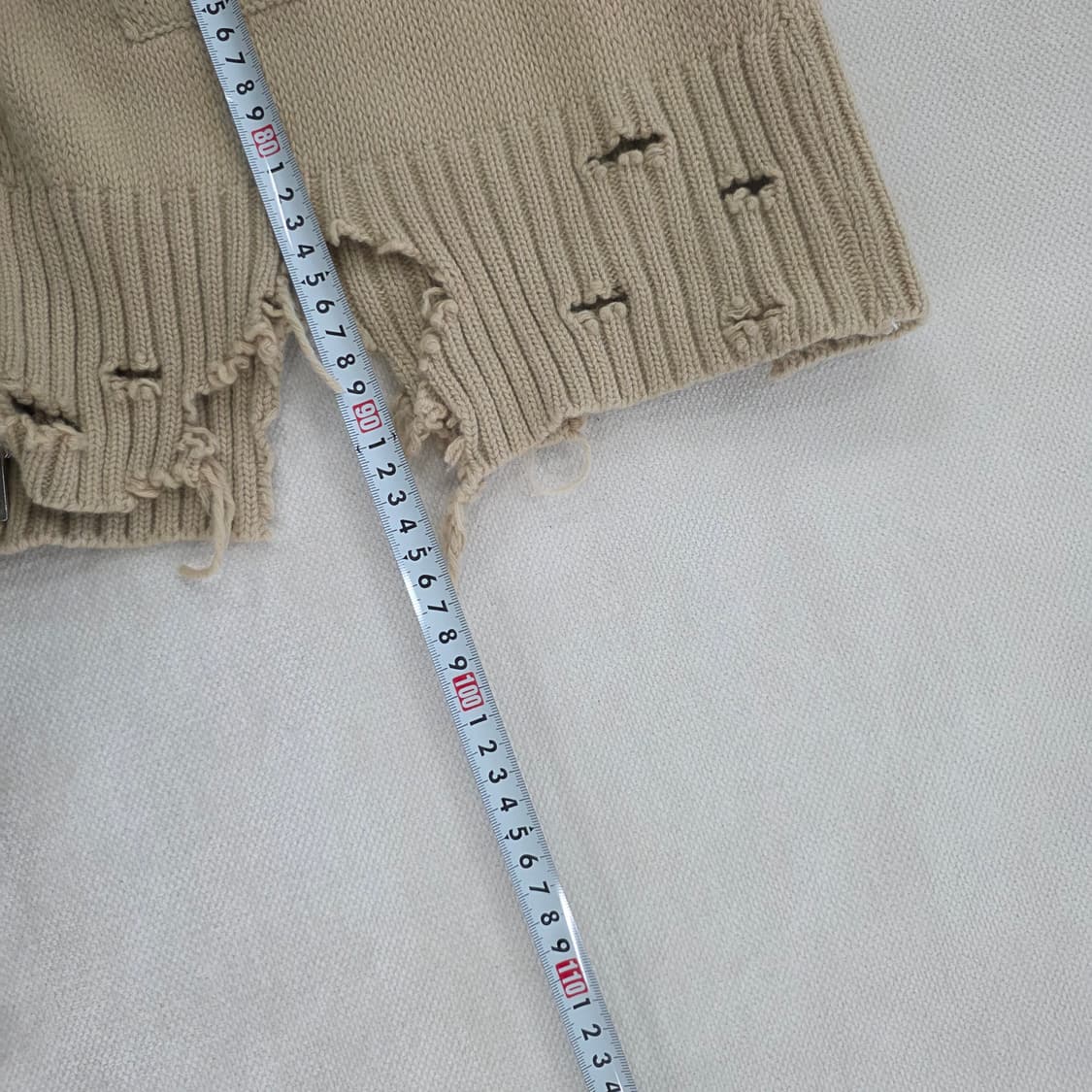 [실측확인] 디젤 울 롱 니트 집업 자켓 1223J1 상품이미지6