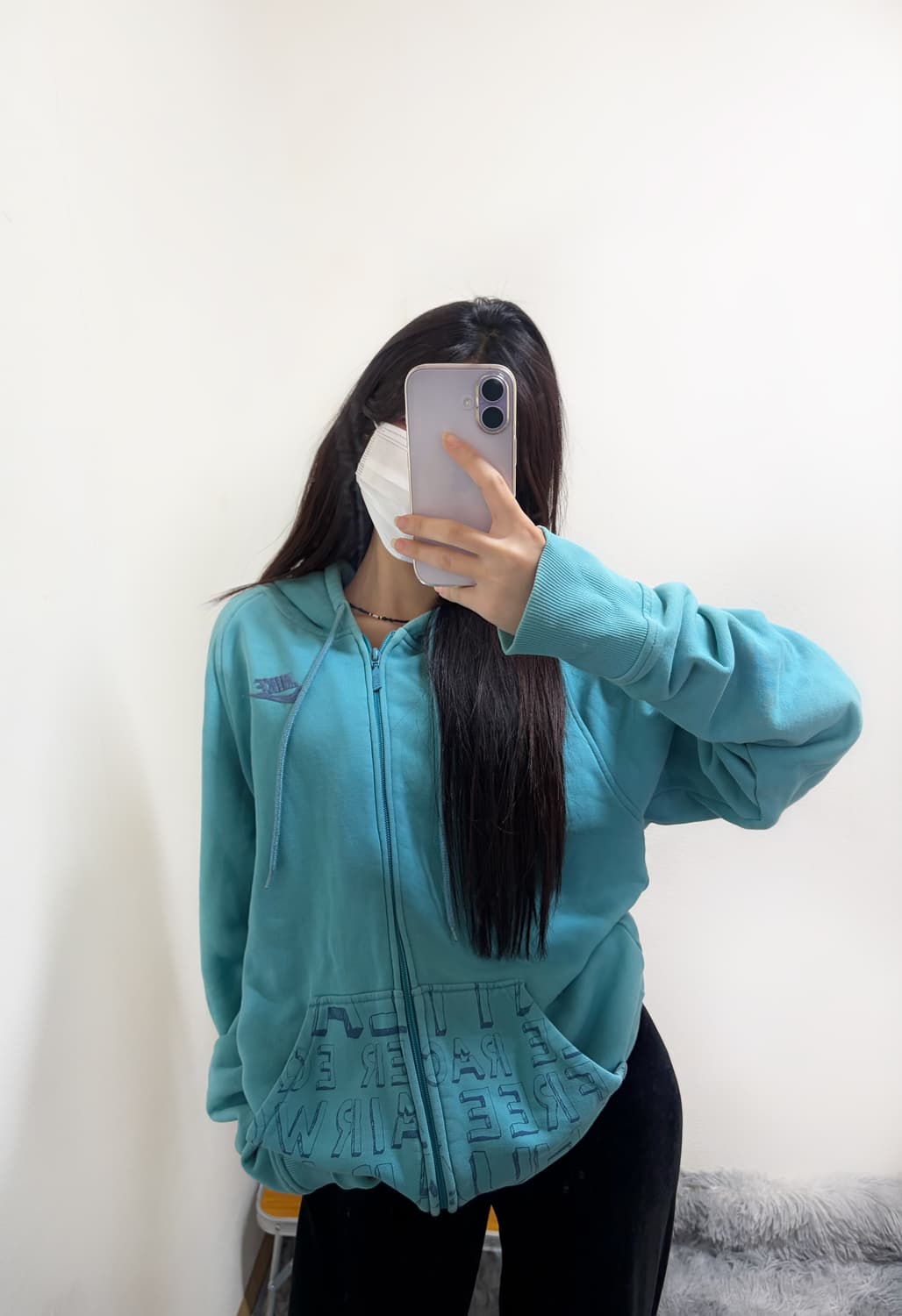 나이키 00s 블루민트 y2k 후드집업(xl)국내유일 상품이미지1