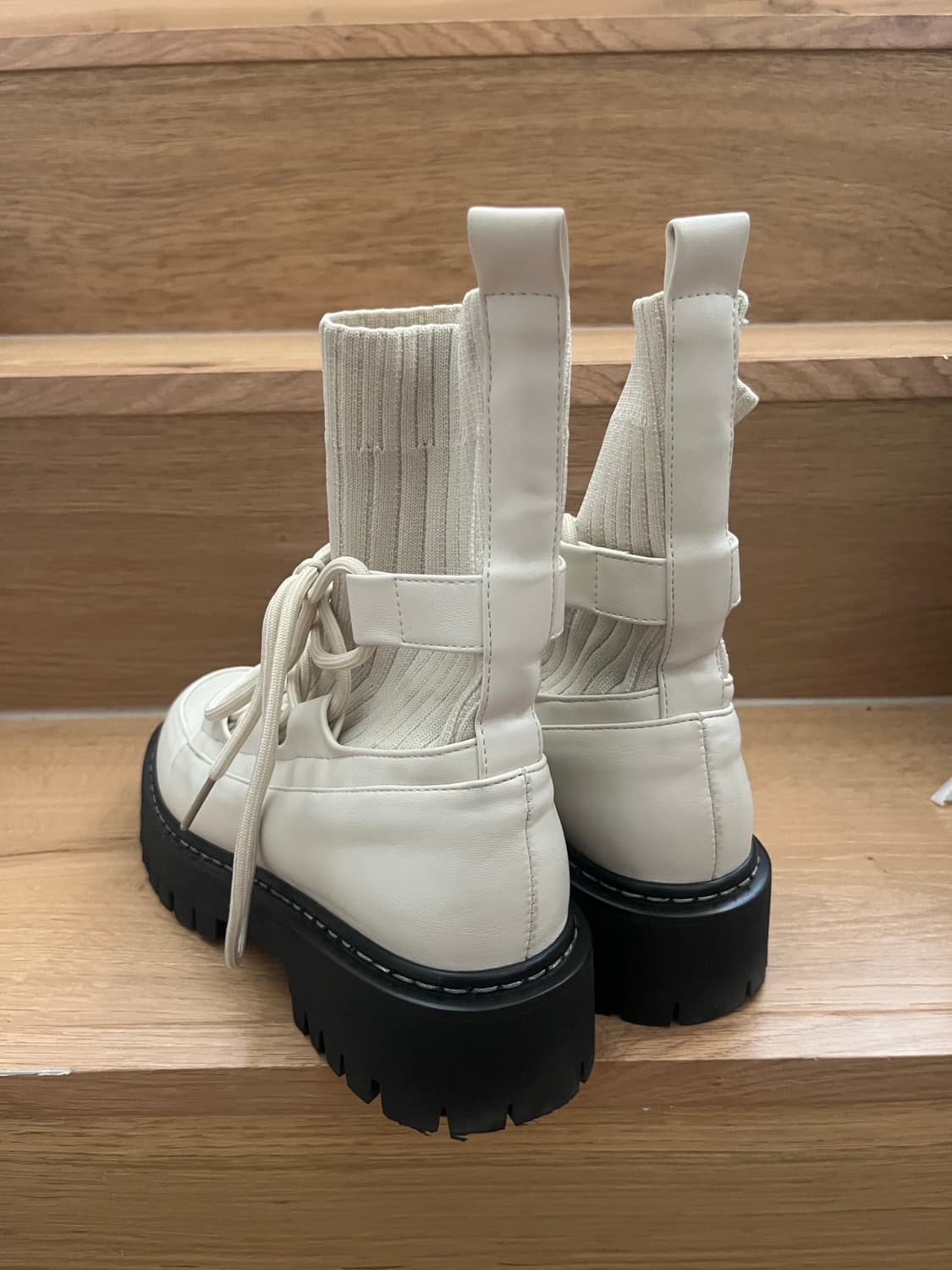 솔트앤초콜릿 니트 삭스 부츠 아이보리 240 상품이미지2