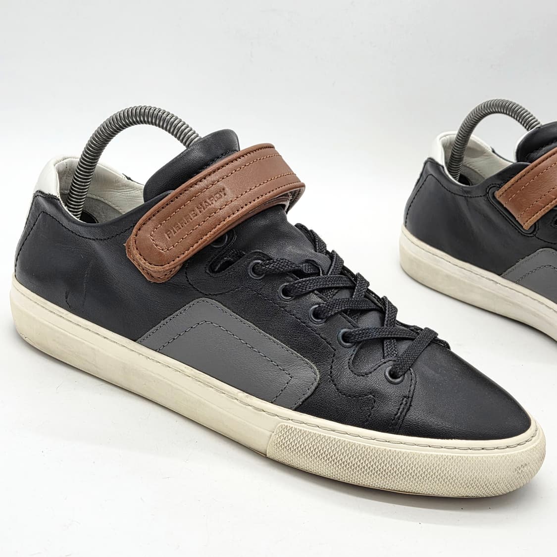 피에르 하디 벨크로 로우탑 스니커즈 블랙 (41)  상품이미지5