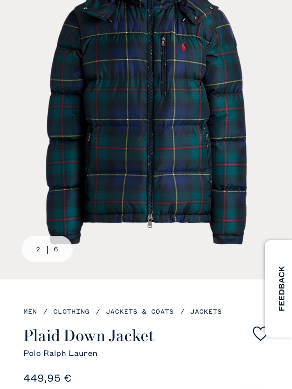 빈티지)Polo Ralph Lauren Tartan Down Jacket 상품이미지2
