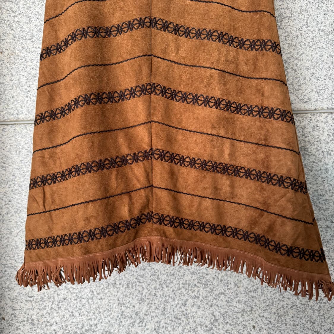 VTG JPN 웨스턴 스웨이드 미디 스커트 상품이미지4