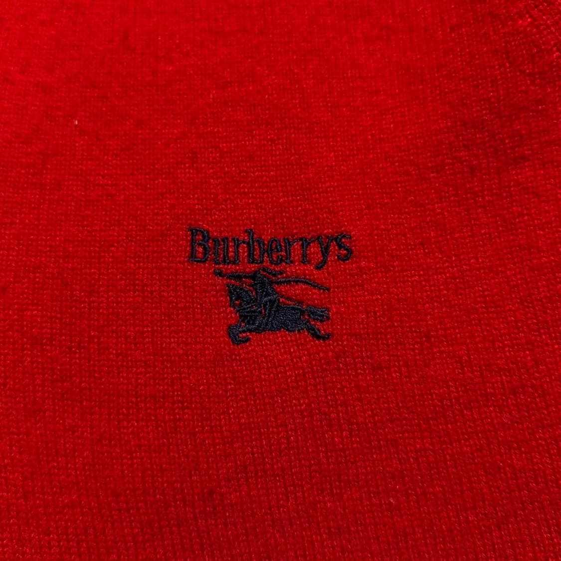 버버리 자수 로고 V넥 울 니트 상품이미지3