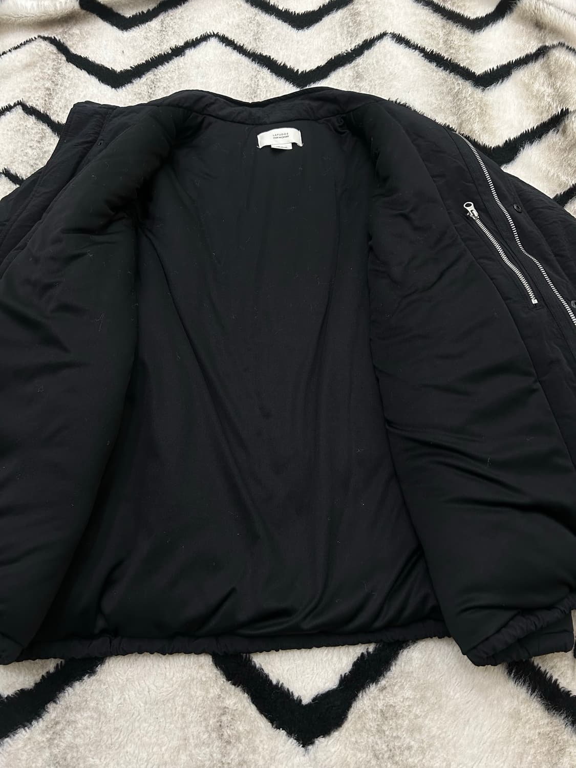 [M]라퍼지 포 우먼 오버핏 숏 패딩자켓/블랙 상품이미지3