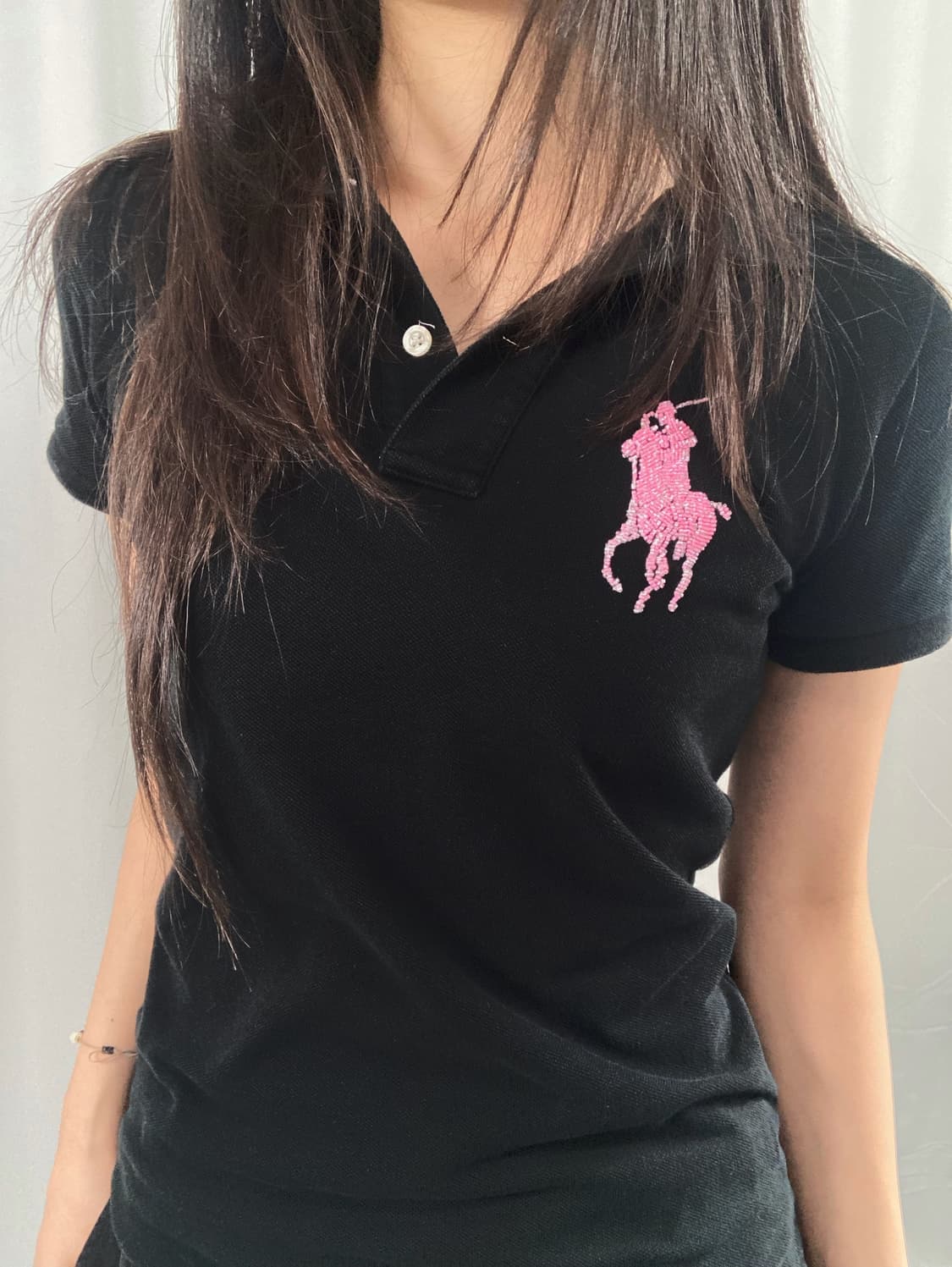 폴로 핑크 포니 카라 반팔 상품이미지2