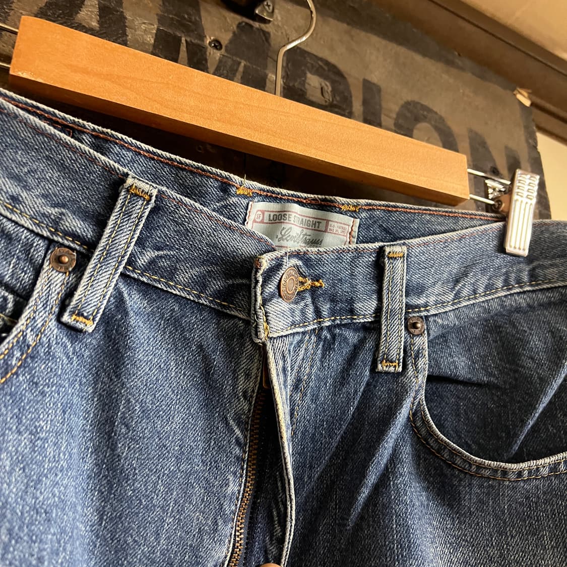 00's 리바이스 루즈 스트레이트 32x30 Size (34인치) 멕시코 상품이미지4