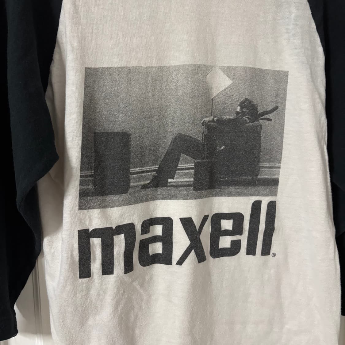 80-90s MAXELL 빈티지 래글런 티셔츠 밴드티 상품이미지2
