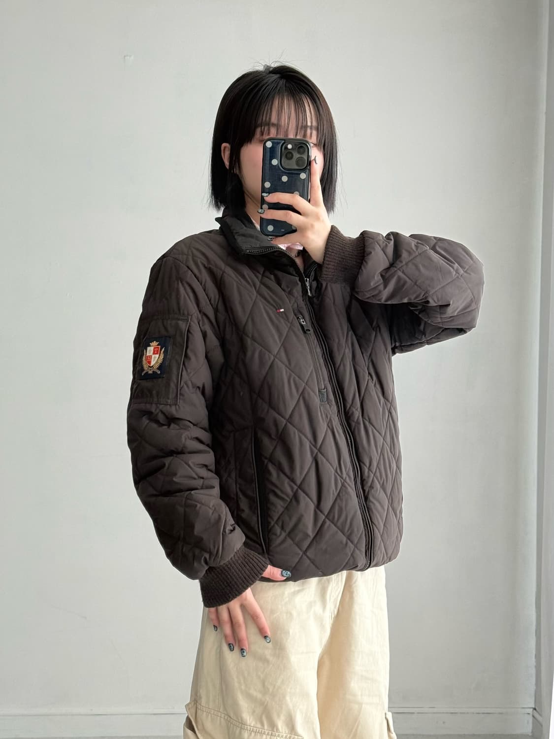 타미힐피거 브라운 퀄팅 경량패딩 상품이미지3