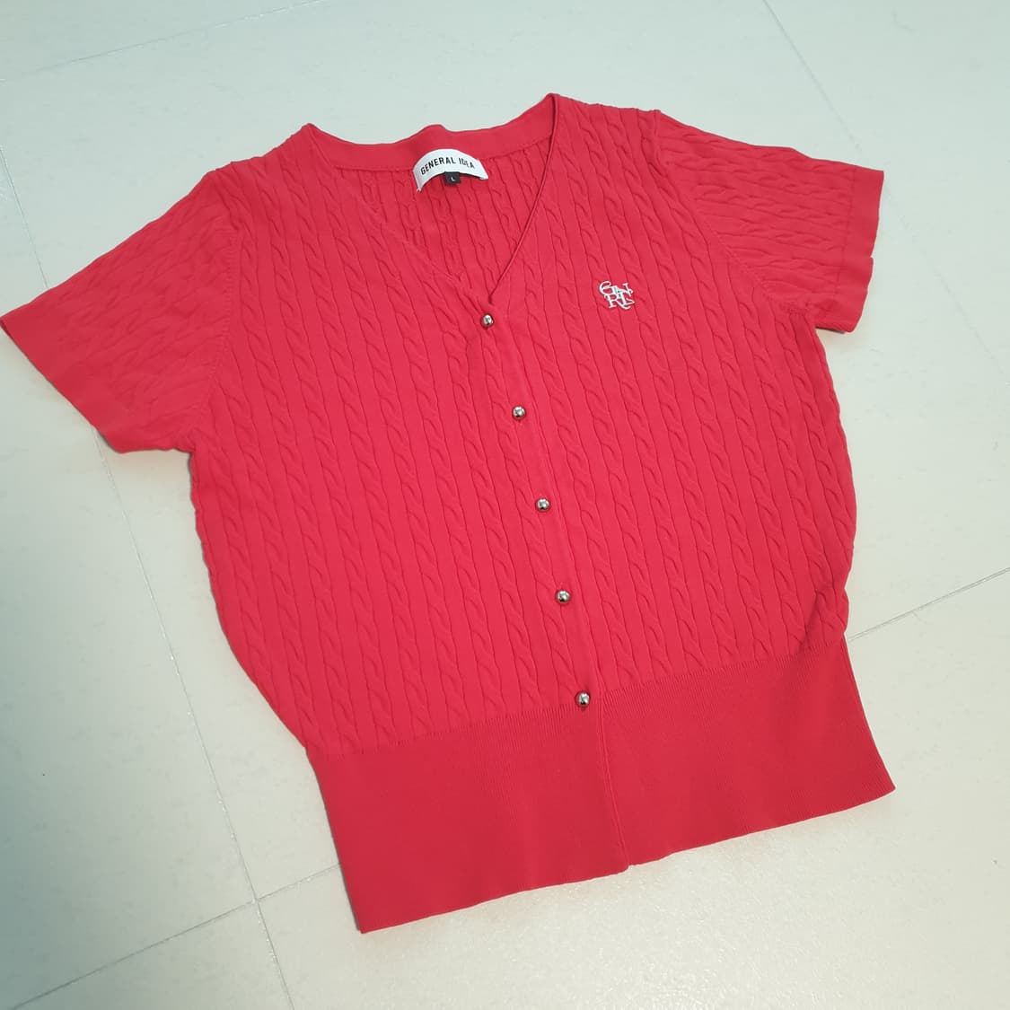 제너럴아이디어 가디건 레드 상품이미지5