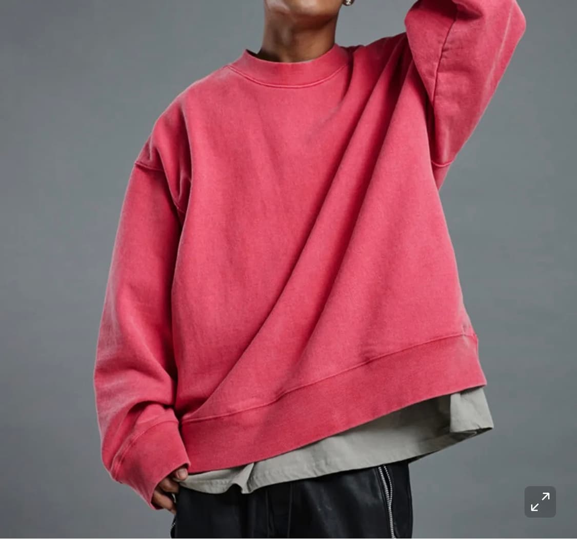 어텐션로우 피그먼트 헤비 맨투맨 상품이미지1